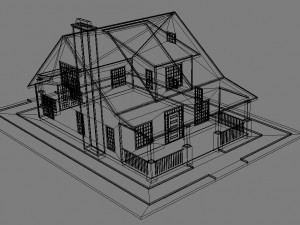 bungalow house Modelo 3D