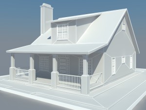 bungalow house Modelo 3D