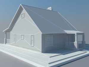 bungalow house Modelo 3D