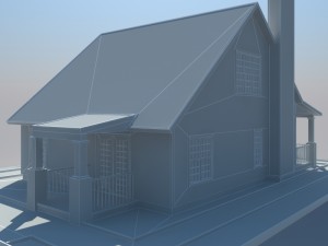 bungalow house Modelo 3D