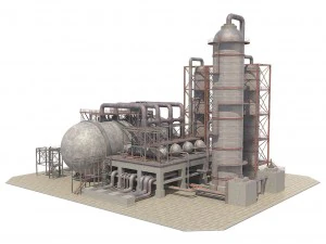 industrial oil refinery 06 3D Model