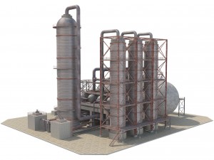 industrial oil refinery 06 3D-Modell