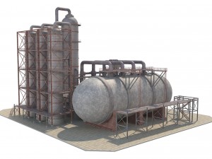 industrial oil refinery 06 3D-Modell