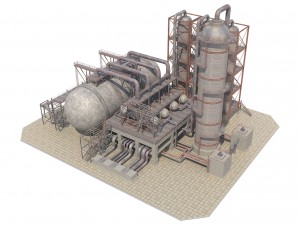 industrial oil refinery 06 3D-Modell