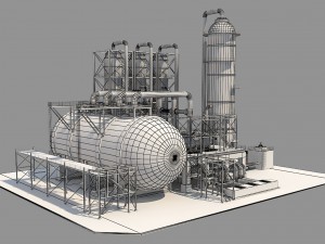 industrial oil refinery 06 3D-Modell