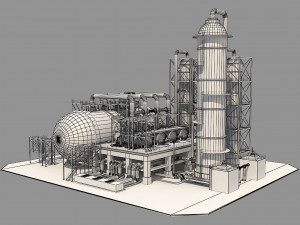 industrial oil refinery 06 3D-Modell