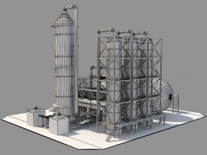industrial oil refinery 06 3D-Modell