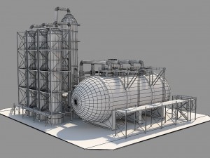industrial oil refinery 06 3D-Modell