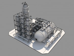 industrial oil refinery 06 3D-Modell
