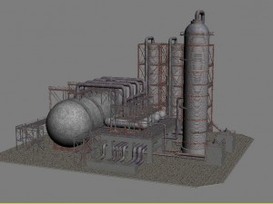 industrial oil refinery 06 3D-Modell