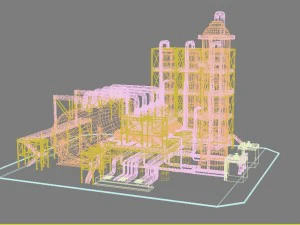 industrial oil refinery 06 3D Model