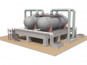 industrial silo 01 Model 3D