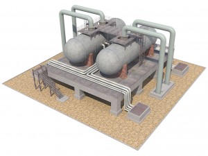 industrial silo 01 Model 3D