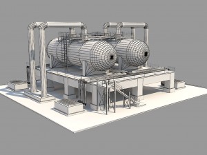 industrial silo 01 Model 3D