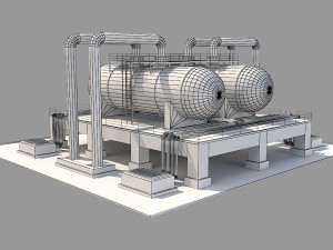 industrial silo 01 Model 3D