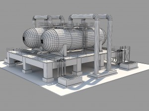 industrial silo 01 Model 3D