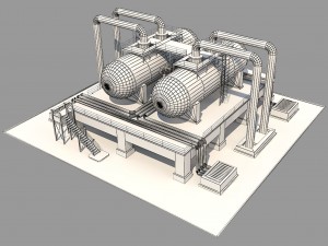 industrial silo 01 Model 3D