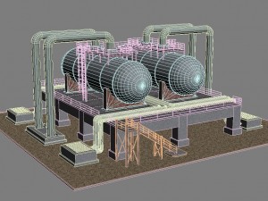 industrial silo 01 Model 3D