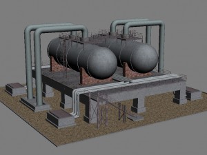 industrial silo 01 Model 3D