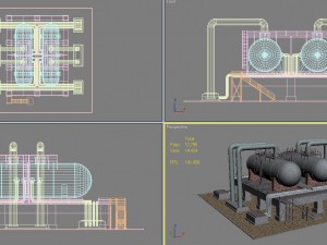 industrial silo 01 Model 3D
