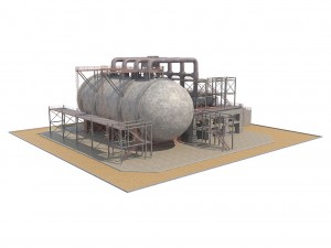 industrial silo 2 3Dモデル