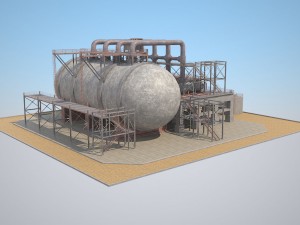 industrial silo 2 3D Model