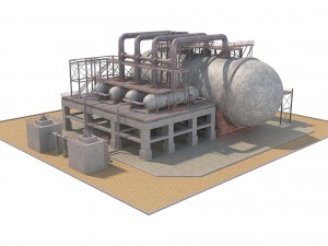 industrial silo 2 3D Model