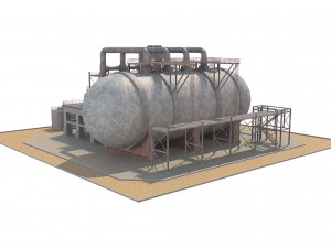 industrial silo 2 3D Model