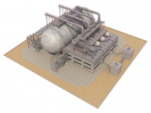 industrial silo 2 3D Model