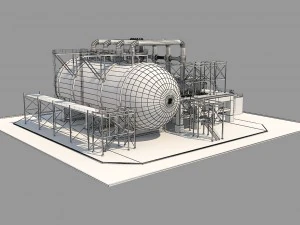 industrial silo 2 3D Model