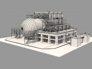 industrial silo 2 3D Model