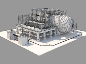 industrial silo 2 3D Model