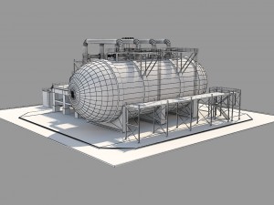 industrial silo 2 3D Model
