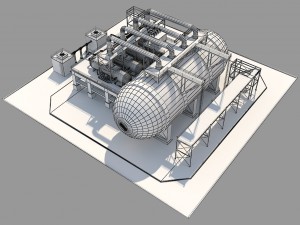industrial silo 2 3D Model
