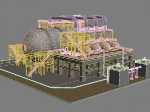 industrial silo 2 3D Model