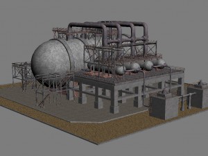industrial silo 2 3D Model