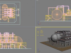 industrial silo 2 3D Model