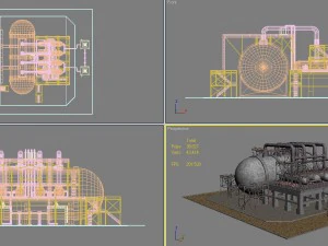 industrial silo 2 3D Model