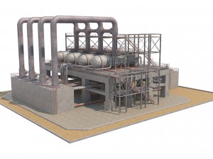 industrial silo 3 3D Model