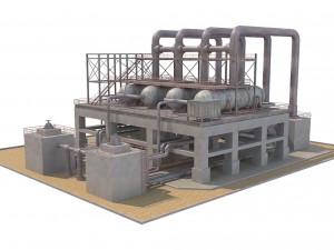 industrial silo 3 3D Model