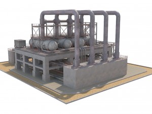 industrial silo 3 3D Model