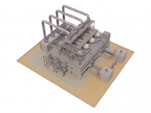 industrial silo 3 3D Model