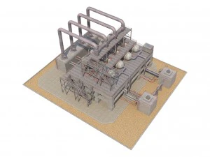 industrial silo 3 3D Model
