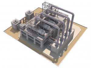 industrial silo 3 3D Model