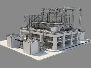 industrial silo 3 3D Model