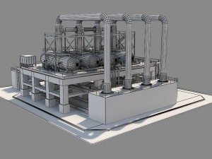 industrial silo 3 3D Model