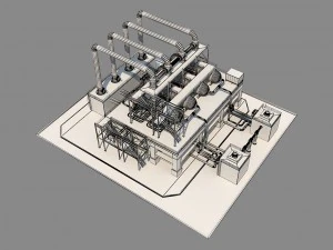 industrial silo 3 3D Model
