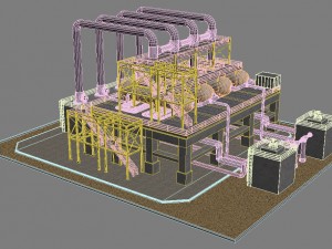 industrial silo 3 3D Model