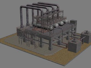 industrial silo 3 3D Model