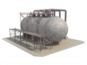 industrial silo 4 3D मॉडल